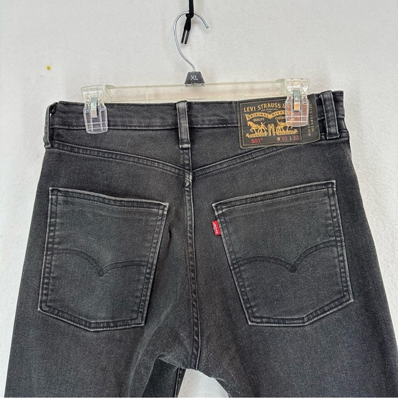 Levi’s Straight Fit Jeans High Waisted Womens 30 Black - Picture 7 of 10